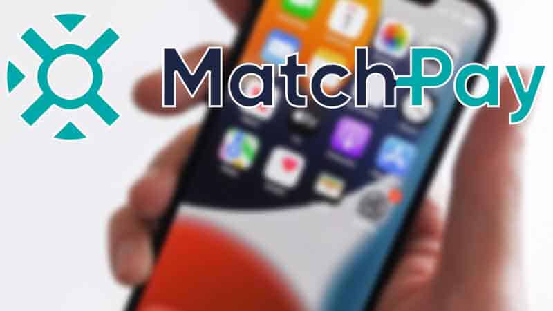 MatchPay logo over a handheld smartphone